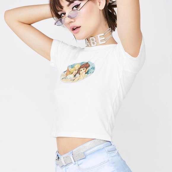 White cherub crop top - Picture 2 of 3